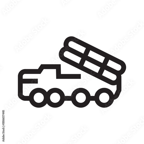 sam black line icon. Vector isolated element.