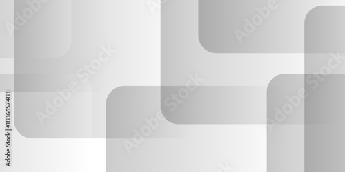 Modern Abstract white background design with layers of textured white transparent material in triangle and squares shapes. White color technology concept geometric line vector background.