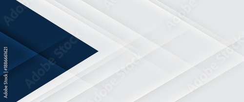 Dark blue and white abstract background. White and blue modern abstract wide banner with geometric shapes. vector illustration. eps 10