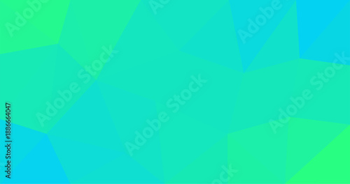 Abstract Low polygonal background with green and turquoise colors Texture