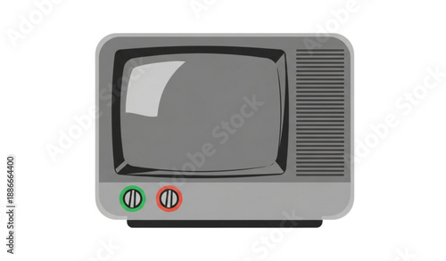 Classic old-style TV vector illustration on white background