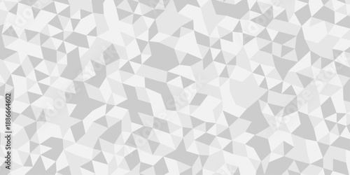 Abstract geometric wall tile and metal cube background triangle wallpaper. Seamless geometric pattern low polygon backdrop background. Gray diamond overlap polygonal background.