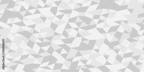 Abstract geometric wall tile and metal cube background triangle wallpaper. Seamless geometric pattern low polygon backdrop background. Gray diamond overlap polygonal background.