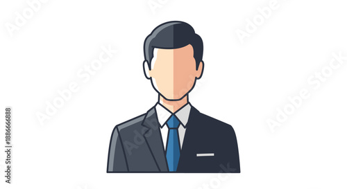 Businessman in Suit and Blue Tie.