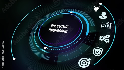 Executive dashboard interface for leadership decision making, enterprise analytics and high level performance overview.