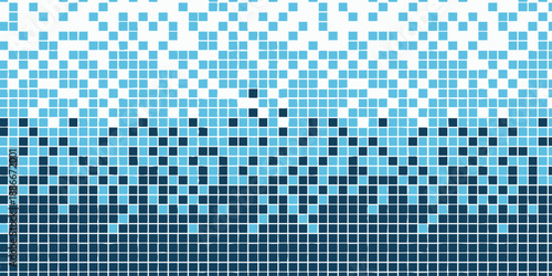 A gradient pattern of blue squares transitioning from light to dark, creating a mosaic effect from top to bottom, viewed from directly above