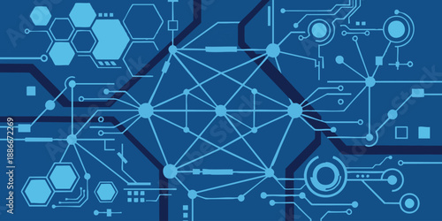Complex network connections and circuitry illustrating modern technology infrastructure and advanced systems integration from a detailed schematic viewpoint