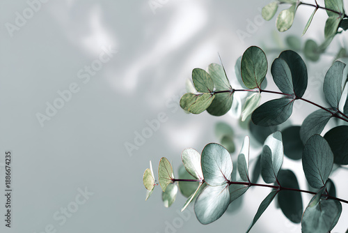 Calm Nature Inspired Botanical Scene with Soft Greenery and Ample Copy Space for Wellness and Design Use  
