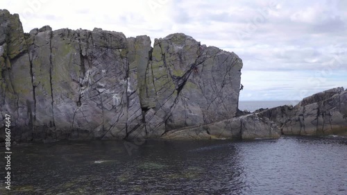 Timelapse of climbers ascending coastal rock faces at Jellie Beach on Scotland’s east coast.
