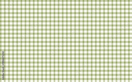Seamless gingham pattern background, sage green plaid chequered pattern