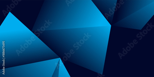Black dark navy blue silver abstract pattern background. Geometric shape. Line triangle angle fold polygon diamond 3D. Color gradient ombre. Rough