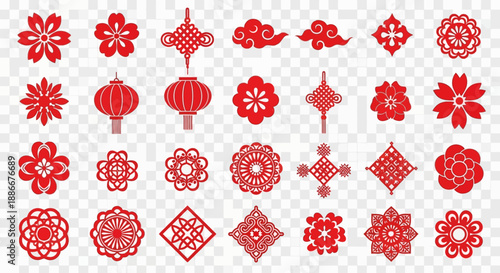 Traditional Chinese and Asian Symbol Icon Set