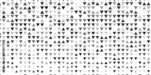 Triangular geometric pattern. Black white triangle background .