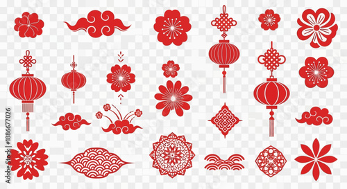 Traditional Chinese and Asian Symbol Icon Set