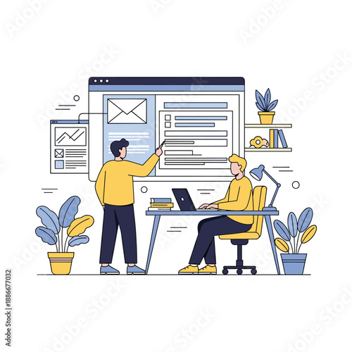 Digital Marketing Team Collaborating on SEO Strategies