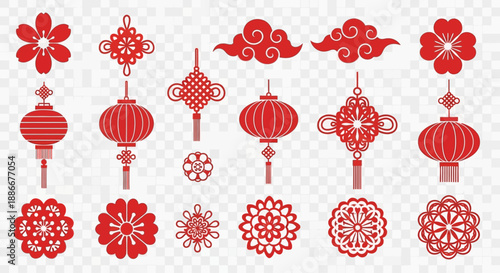 Traditional Chinese and Asian Symbol Icon Set