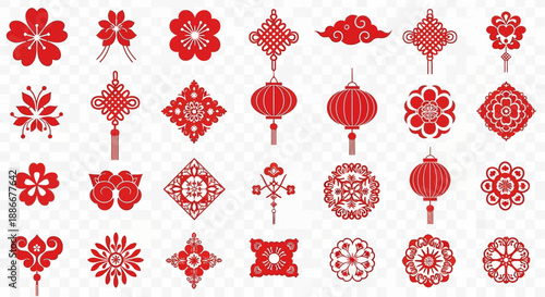 Traditional Chinese and Asian Symbol Icon Set