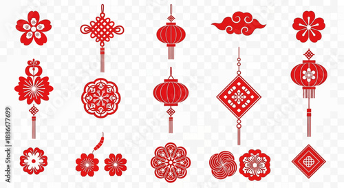 Traditional Chinese and Asian Symbol Icon Set
