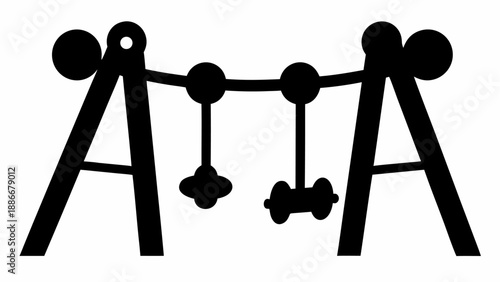 Modern dog seesaw with bone shaped seats