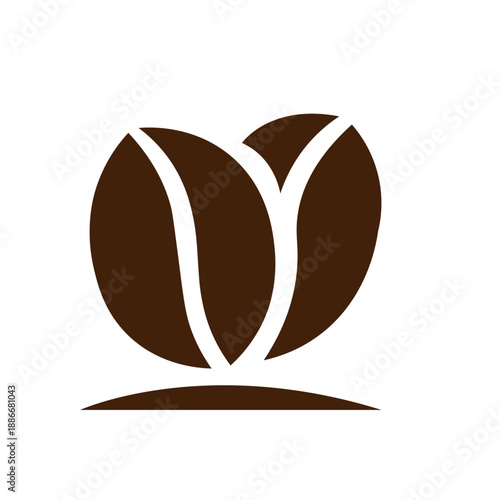 Coffee Bean Icon Illustration