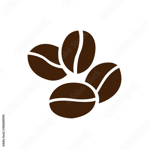 Coffee Bean Icon Illustration