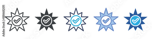 Check icon set multiple style collection