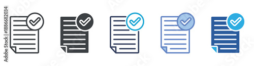 Assessment icon set multiple style collection