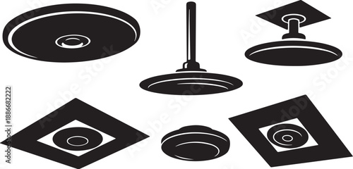 Black and white ceiling light fixture design elements collection