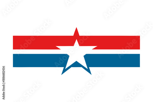 Patriotic Star Banner Red White Blue