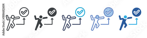 Act icon set multiple style collection