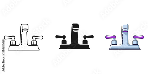 Industrial Robot Arm Vector Illustrations