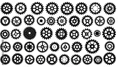 Wallpaper Mural Collection of Intricate Gear Designs for Mechanical and Technological Applications. Torontodigital.ca