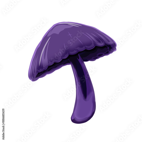 illustration of purple mushroom without background