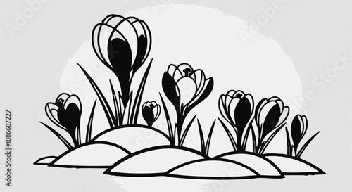 Exclusive Botanical Floral Vector with Modern Artistic Touch