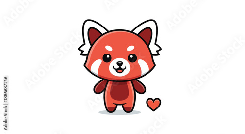 Cartoon red panda illustration