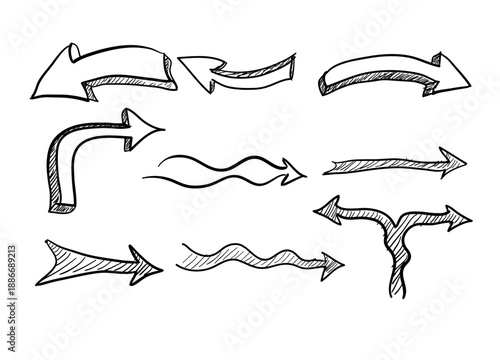 set of vector arrows