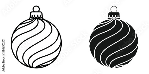 Classic Christmas Baubles Vector Illustration