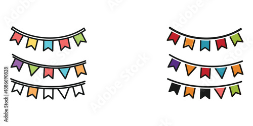 Colorful Pennant Banner Illustration