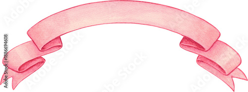 Wallpaper Mural Watercolor hand drawn elegant ribbon banners scrolls Torontodigital.ca