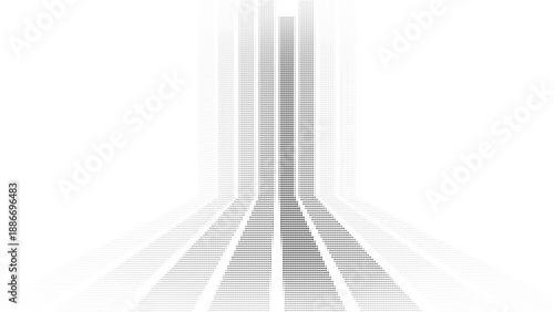 Halftone tunnel effect with gray dots