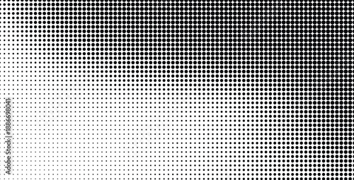Halftone pattern with gradient effect in black and