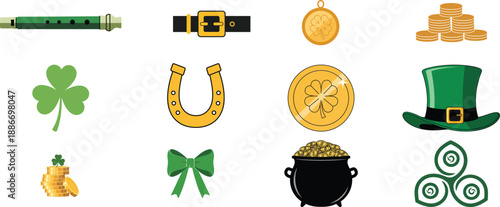 St patrick's day symbols and icons