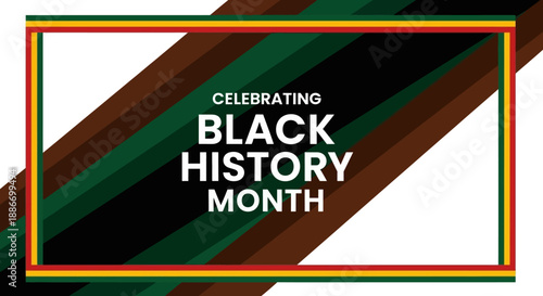 Celebrating Black History Month with Symbolic Colors and Abstract Design