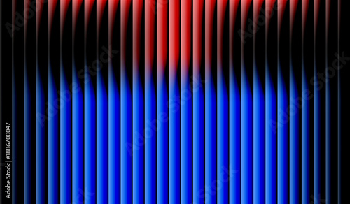 Abstract vertical lines gradient of red blue and black colors displayed