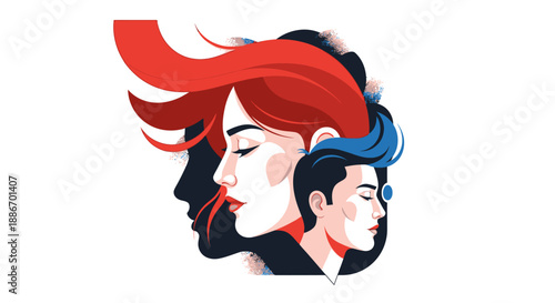 Abstract Stylized Faces Representing Diversity of Thought and Identity