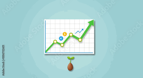 Growing Business Graph Chart.