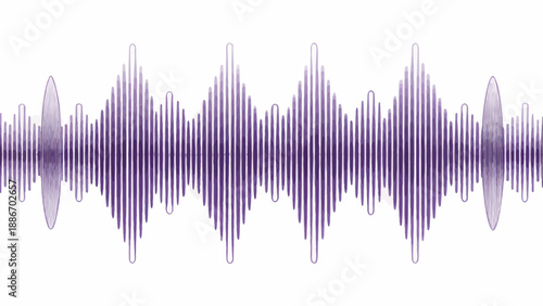 Purple Sound Wave Graphic Design