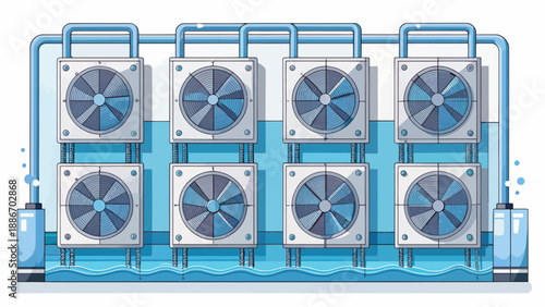 Server Farm Cooling Fans System
