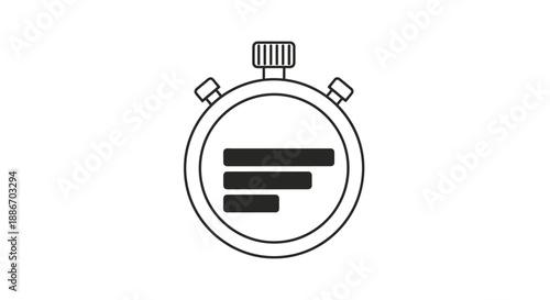 Stopwatch with Equal Sign.