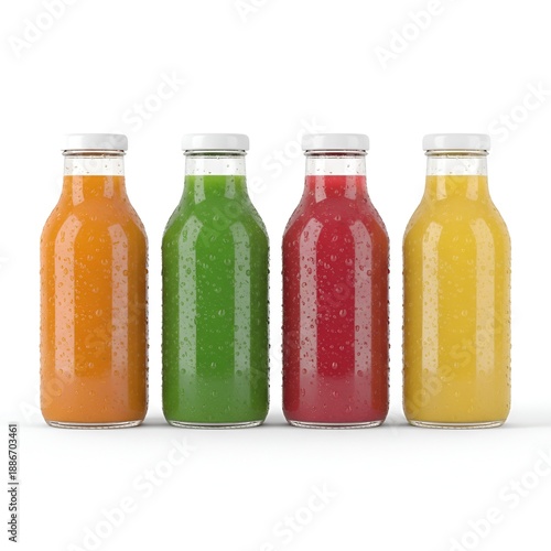 glass jars with fruit jam isolated